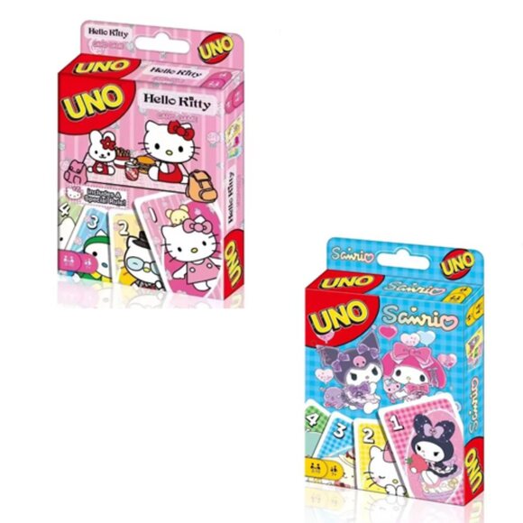 Sanrio Uno Hello Kitty or Anime Cartoon Kawaii Pattern Family Fun Card Game - Picture 1 of 3
